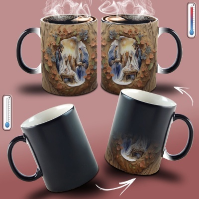 Caneca Presépio Imagem  3D