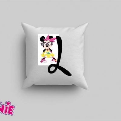 Capa de Almofada Alfabeto Disney Inicial Menina