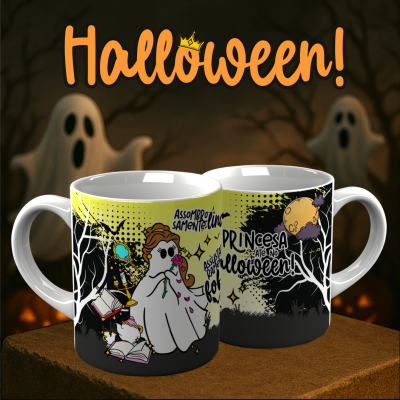 Caneca Princesas Halloween