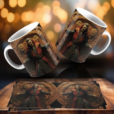 Caneca Heróis e Vilões Imagem 3D