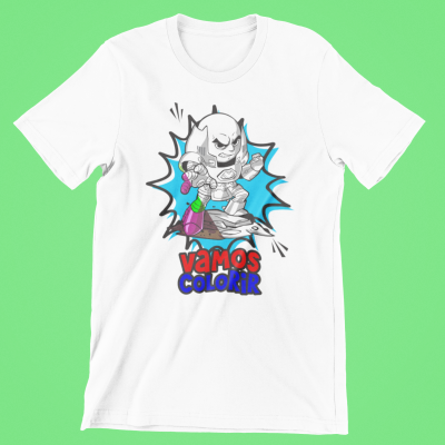 T-Shirts Vamos Colorir Heróis e Vilões DC