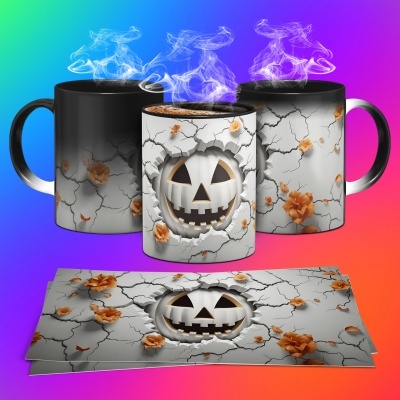 Caneca Halloween Imagem  3D