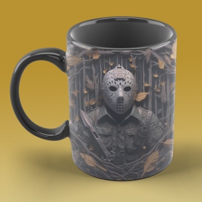 Caneca Terror Imagem  3D - Sexta-feira 13 - Jason