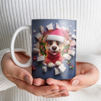 Caneca Natal Imagem 3D