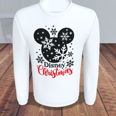 T-shirt M/Comprida Disney Christmas Preta