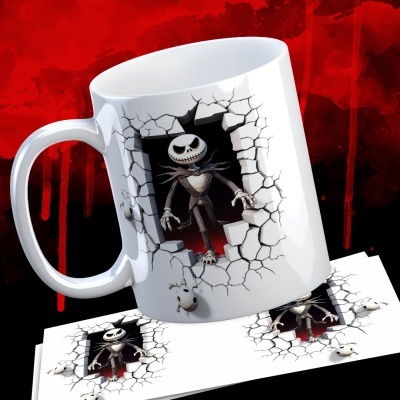 Caneca Terror Imagem  3D - Jack Skellington