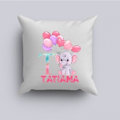 Capa de Almofada Alfabeto Menina Personalizado