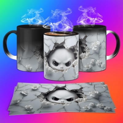 Caneca Halloween Imagem  3D