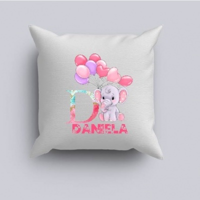 Capa de Almofada Alfabeto Menina Personalizado