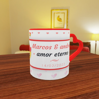 Canecas Namorados Texto e Fotos - 12 Temas