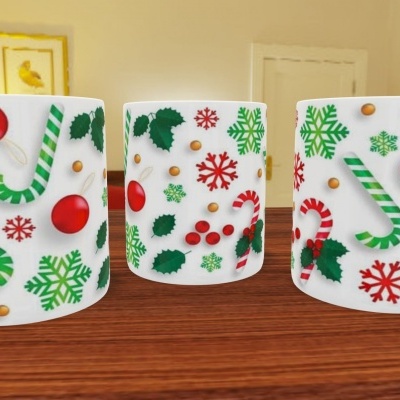 Caneca "Símbolos de Natal"