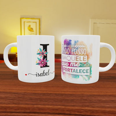 Canecas "Letra Floral"