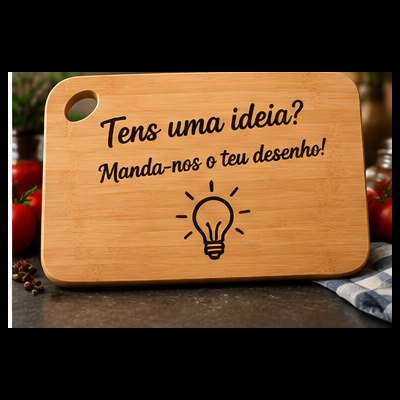 Tábua de Bambu Personalizada – Envie a Sua Ideia