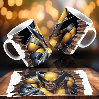 Caneca Heróis e Vilões Imagem 3D