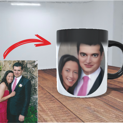 Caneca com Foto em Cartoon 3D