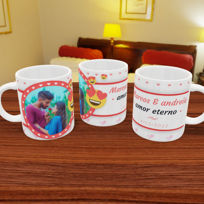 Canecas Namorados Texto e Fotos - 12 Temas