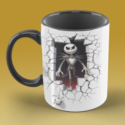 Caneca Terror Imagem  3D - Jack Skellington