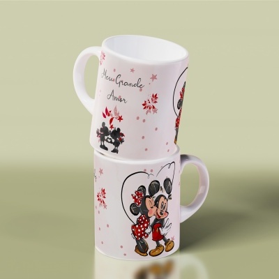 Caneca Meu Grande Amor Minnie e Mickey