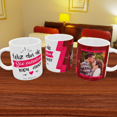 Canecas Namorados Texto e Fotos - 12 Temas