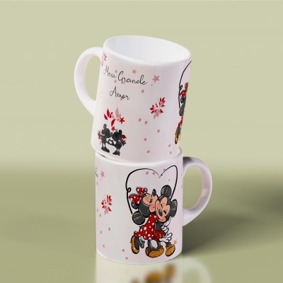 Caneca Meu Grande Amor Minnie e Mickey
