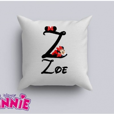 Capa de Almofada Personalizada Alfabeto Disney Inicial Menina