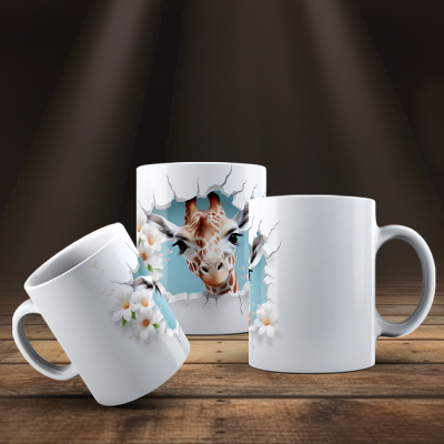 Caneca Animais Fofinhos Imagem 3D