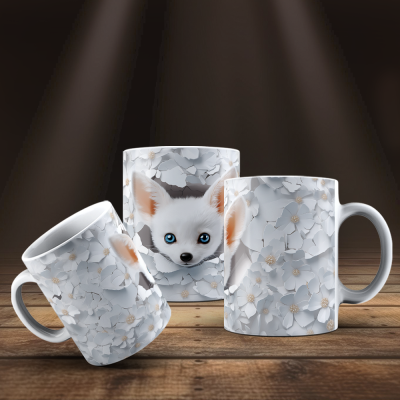 Caneca Animais Fofinhos Imagem 3D