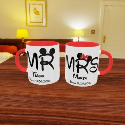 Par de Canecas MR & MRS