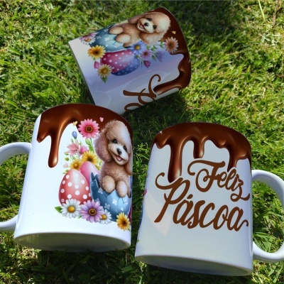Caneca Cães Páscoa