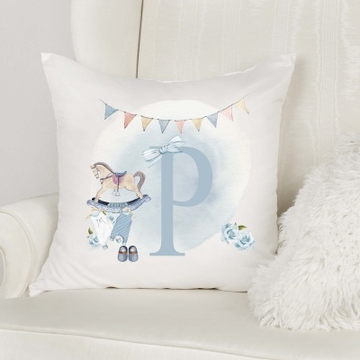 Capa de Almofada Alfabeto Menino Personalizado