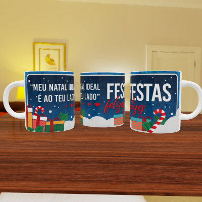 Canecas de Natal c/ frases - 12 temas