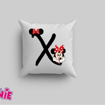Capa de Almofada Alfabeto Disney Inicial Menina