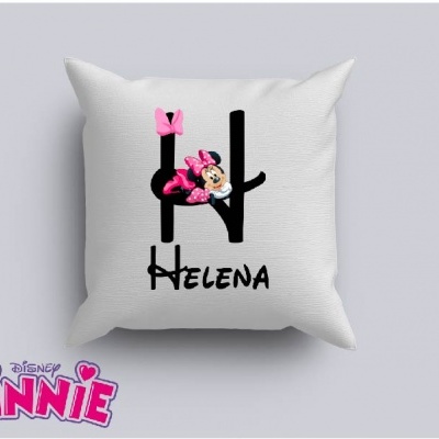 Capa de Almofada Personalizada Alfabeto Disney Inicial Menina