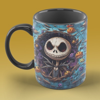Caneca Terror Imagem  3D - Jack Skellington