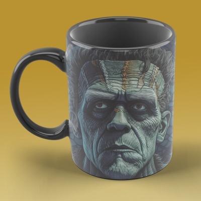Caneca Terror Imagem  3D - Frankenstein