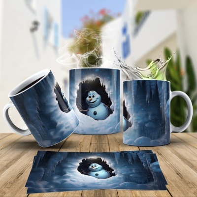 Caneca Natal OLAF Imagem  3D