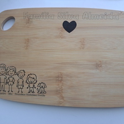Tábua de Cozinha Personalizada Família...