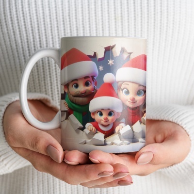 Caneca Natal Imagem 3D