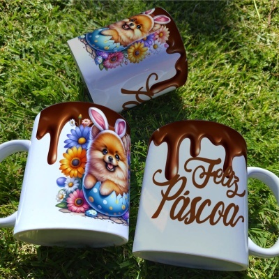 Caneca Cães Páscoa