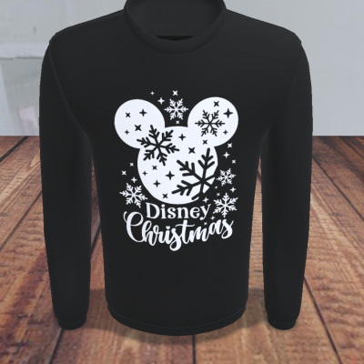 T-shirt M/Comprida Disney Christmas Preta