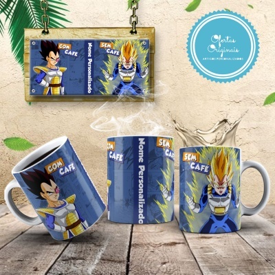Canecas  DRAGON-BALL Com Café Sem Café Personalizada