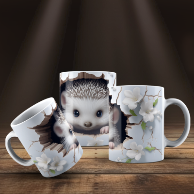 Caneca Animais Fofinhos Imagem 3D