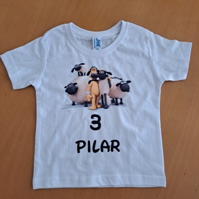 T-shirt Aniversário Criança Ovelha Choné