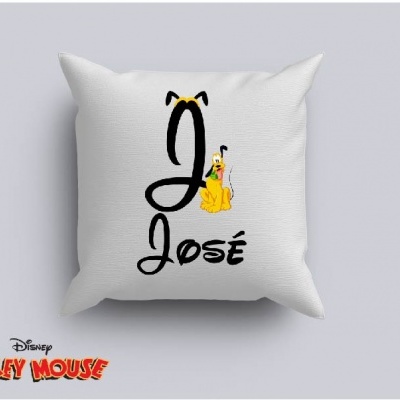 Capa de Almofada Personalizada Alfabeto Disney Inicial Menino