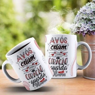 Caneca Avós Criam memórias...