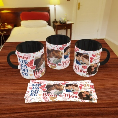 Canecas Love Collage - 9 Temas