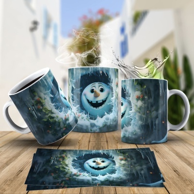 Caneca Natal OLAF Imagem  3D