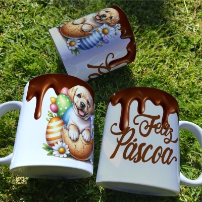 Caneca Cães Páscoa