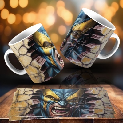 Caneca Heróis e Vilões Imagem 3D