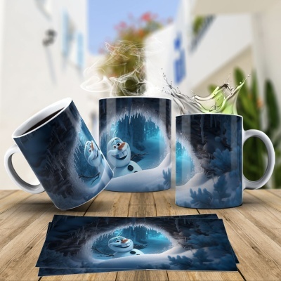 Caneca Natal OLAF Imagem  3D